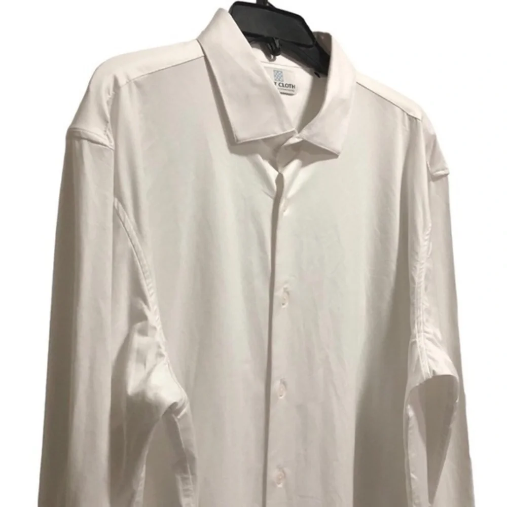 Soft Cloth Button Front Collared Dress Shirt - Picture 4 of 11